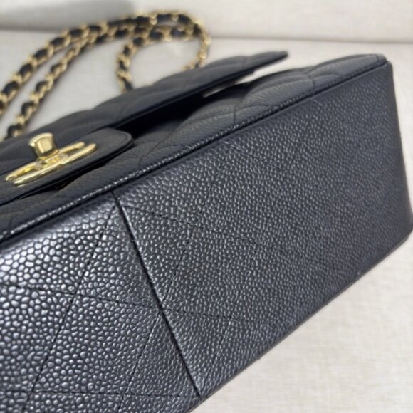 CHANEL Classic Black caviar jumbo Classic Double Flap Large Authentic Pre-Owned - Picture 15 of 15